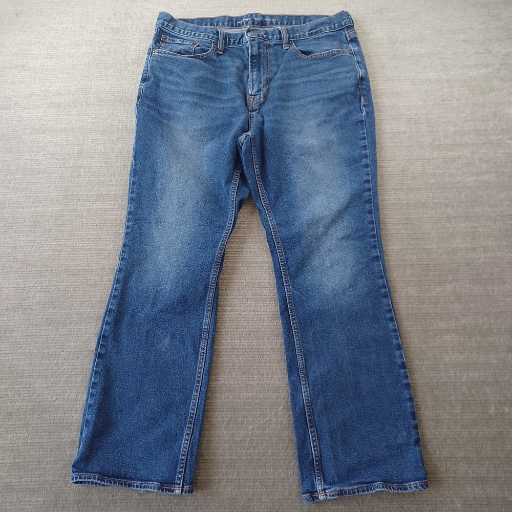 Old Navy Boot Cut Jeans Mens 36x30 Blue Denim Casual Stretch Flex Weave Western
